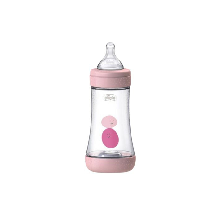 Chicco Biberão Perfect5 Fluxo Médio 2m+ Rosa, 240 ml