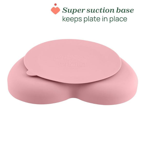 Chicco Prato de Silicone Easy Plate Rosa, 9m+