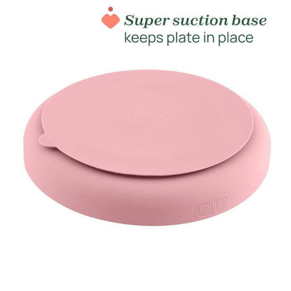 Chicco Prato de Silicone Easy Menu Rosa, 12M+