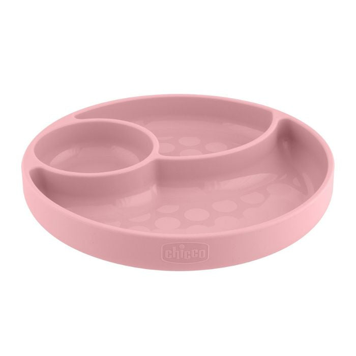 Chicco Prato de Silicone Easy Menu Rosa, 12M+