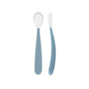 Chicco Colher de Silicone Suave Azul 6m+, 2 Colheres