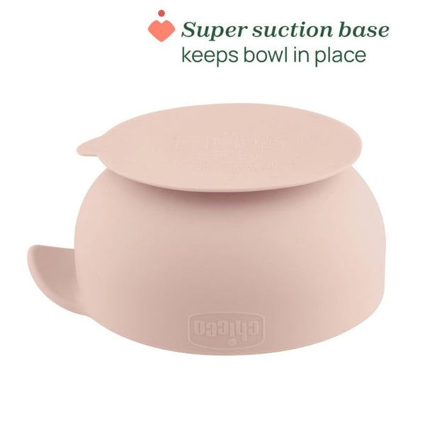 Chicco Tigela de Silicone Easy Bowl Rosa, +6m