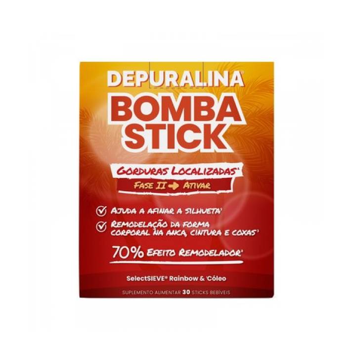 Depuralina Bomba Stick Gorduras Localizadas, 30 Sticks