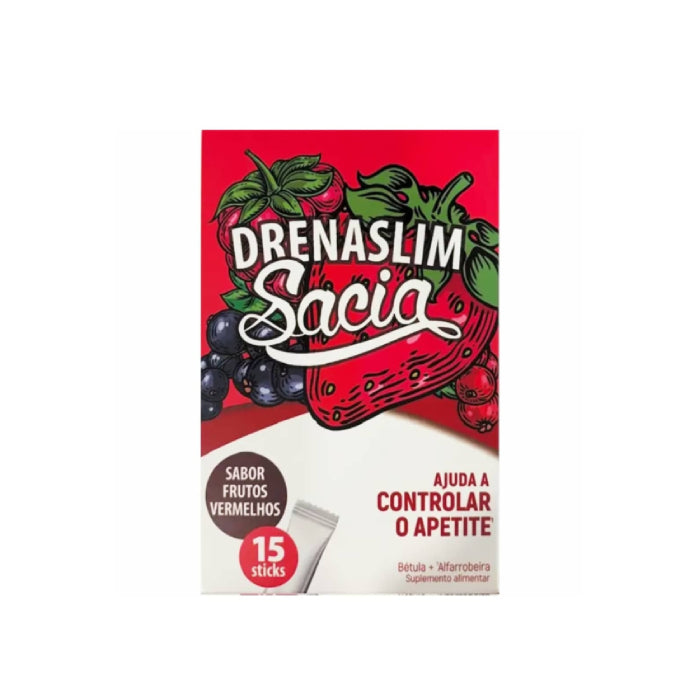 DRENASLIM SACIA STICK FRUTOS VERM 15 UNID