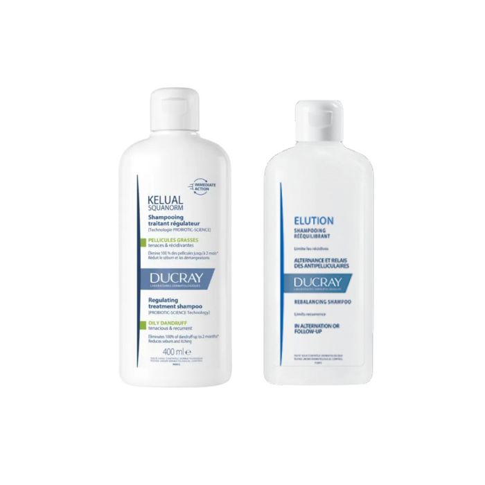 Ducray Kelual Squanorm Champô Caspa Oleosa, 400 ml + Oferta Elution Champô, 200 ml