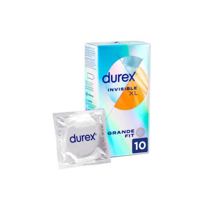 Durex Invisible XL, 10 Preservativos