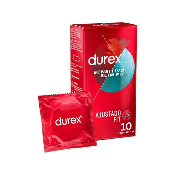 Durex Sensitivo Slim Fit, 10 Preservativos