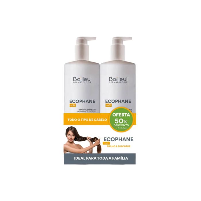 Ecophane Champô Ultra Suave Pack, 500 ml x 2