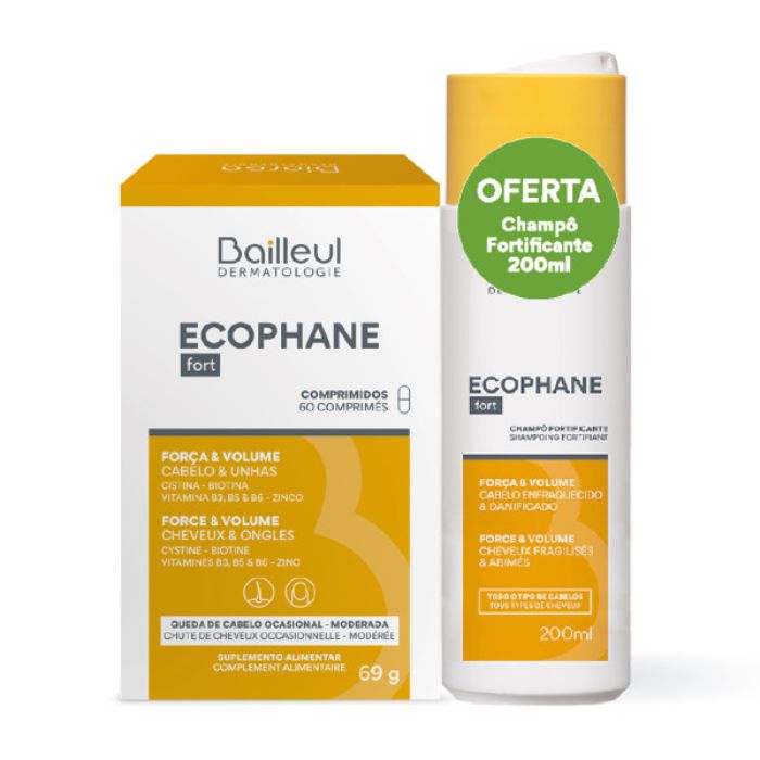 Ecophane 60 Comprimidos + Champô Fortificante 200 ml