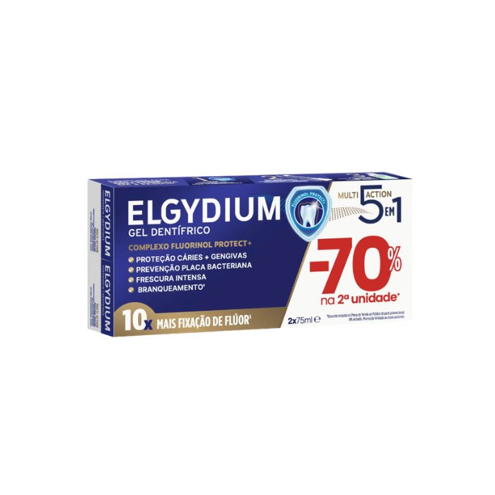 Elgydium Duo Gel Multi Action, 2x 75 ml -70% 2º Unidade