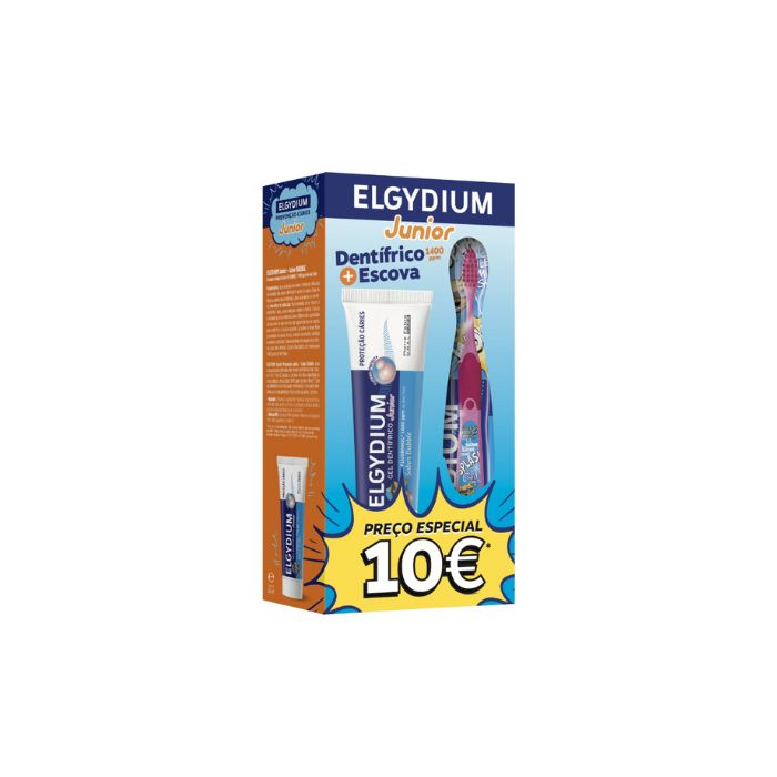 Elgydium Junior Kit Pasta Dentes Pastilha Elástica + Escova, Preço Especial