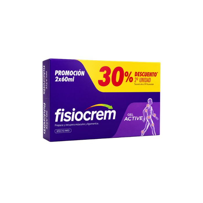 Fisiocrem Cream Active, 60 ml x 2 -30% na 2º Unidade