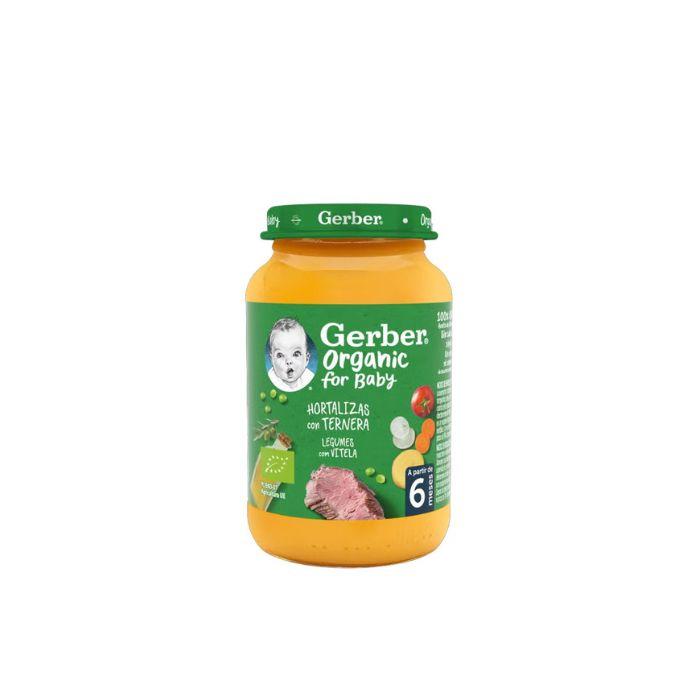 Gerber Organic Boião Legumes com Vitela 6M+, 190 g