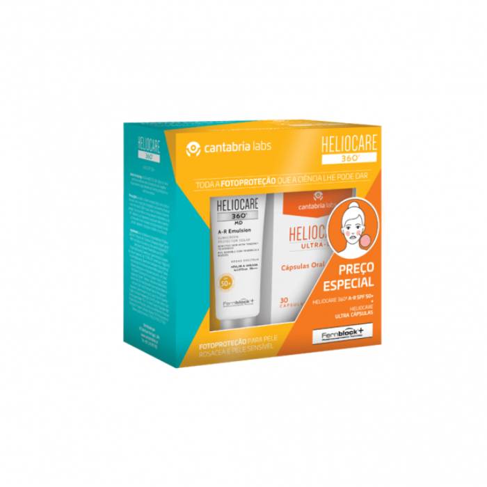 Heliocare 360º MD A-R Emulsão SPF50+ 50 ml + Ultra D-Plus Cápsulas 30 Cápsulas