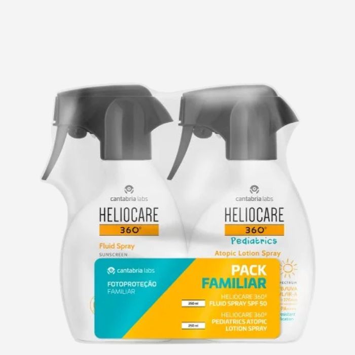 Heliocare 360 Fluido Spray + Pediatrics Atopic Lotion, Preço Especial