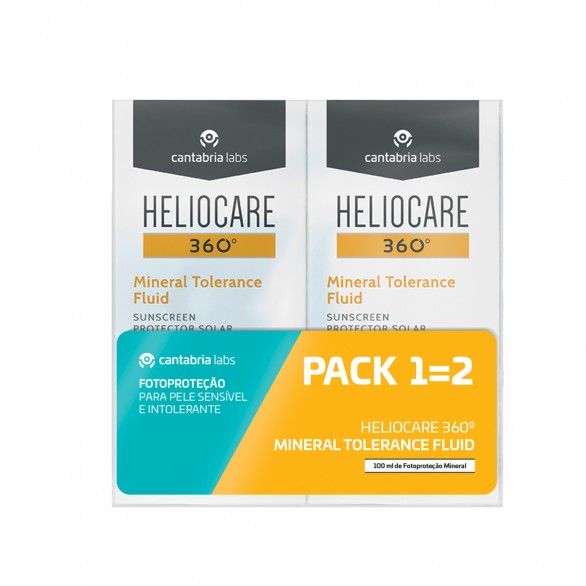 Heliocare 360º Mineral Tolerance Fluid Pack Duplo, 2X 50 ml