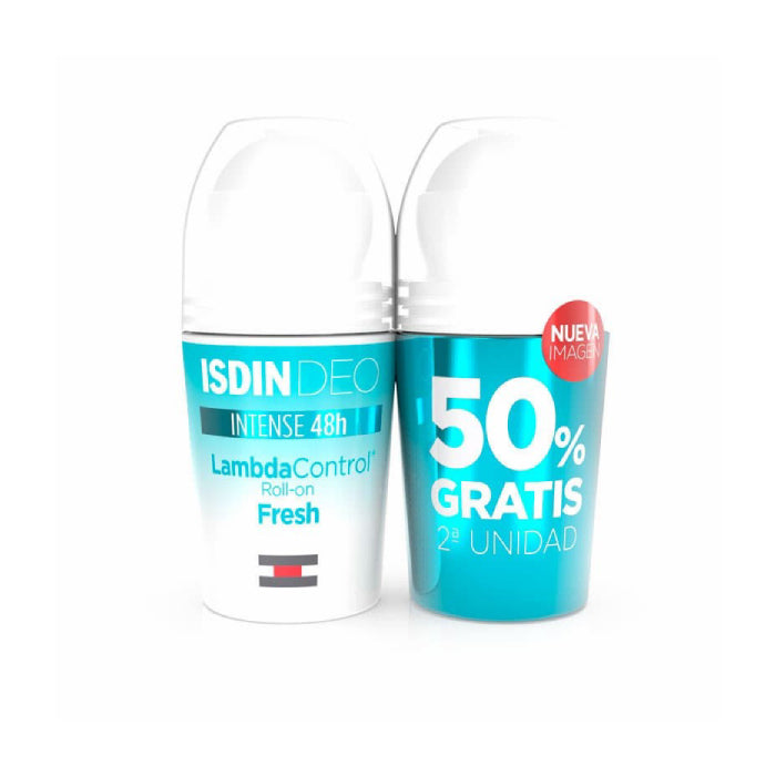Isdin Lambda Control Fresh Desodorizante Rool-On + 50% Desconto 2ª Unidade 2 x 50 ml