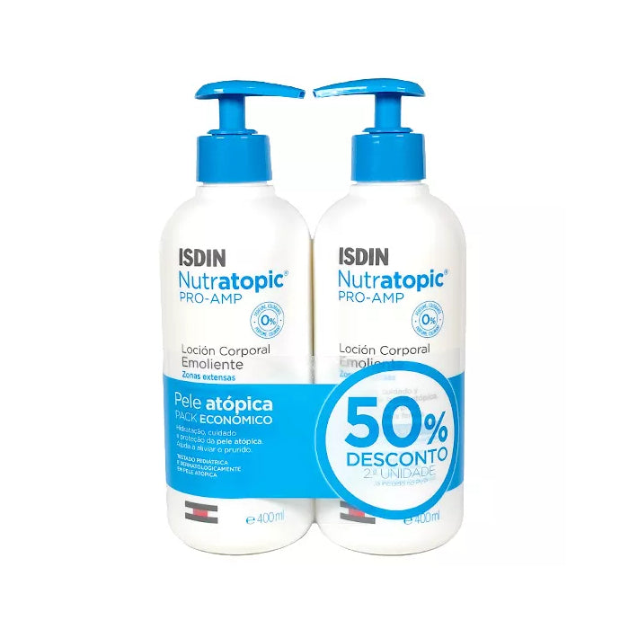 Isdin Nutratopic Pro-AMP Loção 400 ml X 2 Unidades Desconto 50% na 2ª Unidade