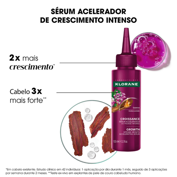 Klorane Capilar Quinina Sérum Acelerador de Crescimento, 100 ml