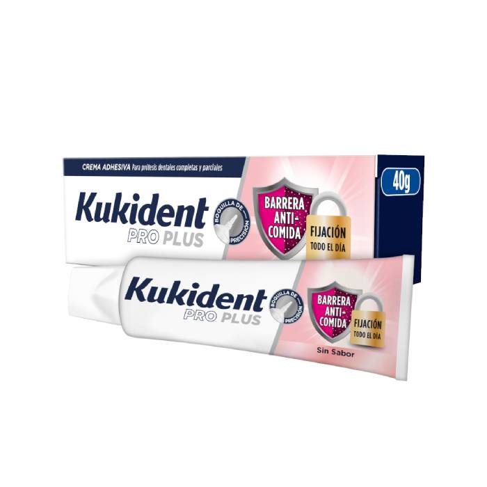 Kukident Pro Plus Barreira Anti-Comida, 40g