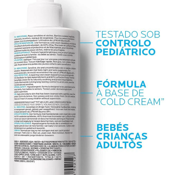 La Roche-Posay Lipikar Leite Hidratação e Anti-Secura, 750 ml