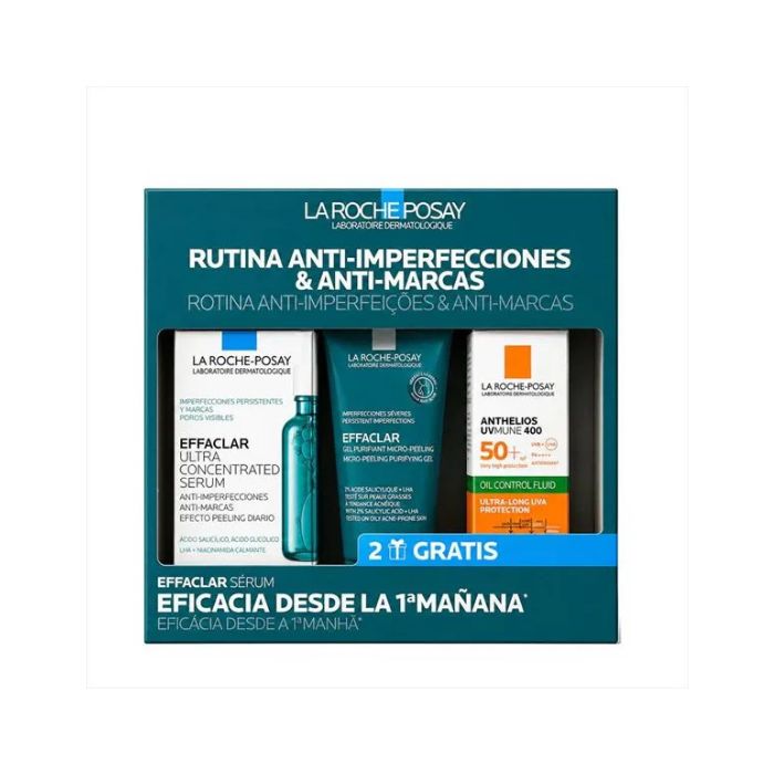 La Roche-Posay Effaclar Sérum Ultra Concentrado, 30 ml + Oferta Gel e Anthelios UVMune