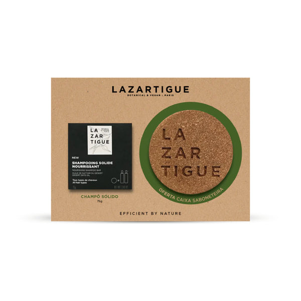 Lazartigue Champô Sólido Nutritivo 75 g+ Oferta Saboneteira