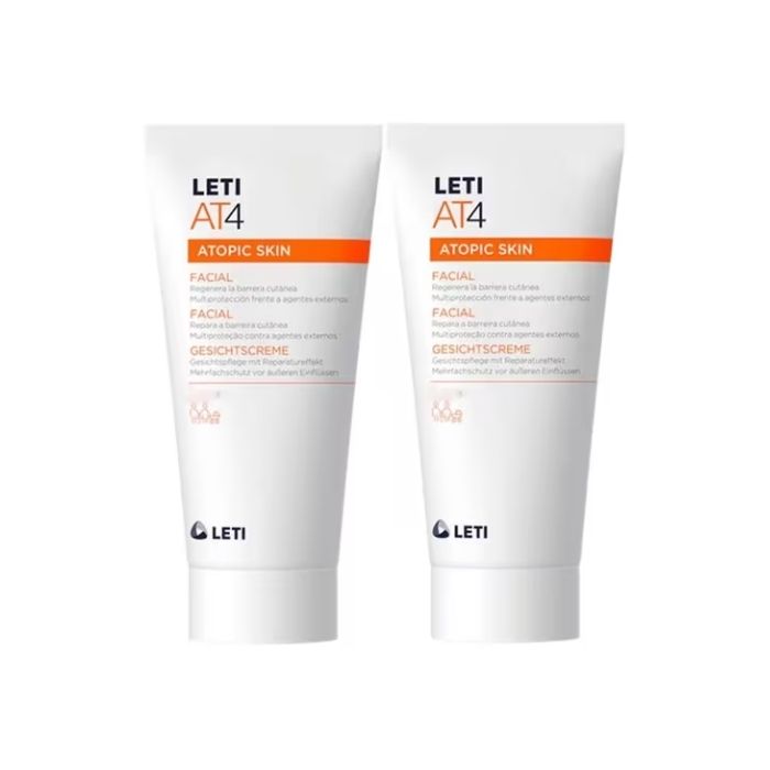Letiat4 Facial Creme Emoliente, 50 ml Pack Duplo