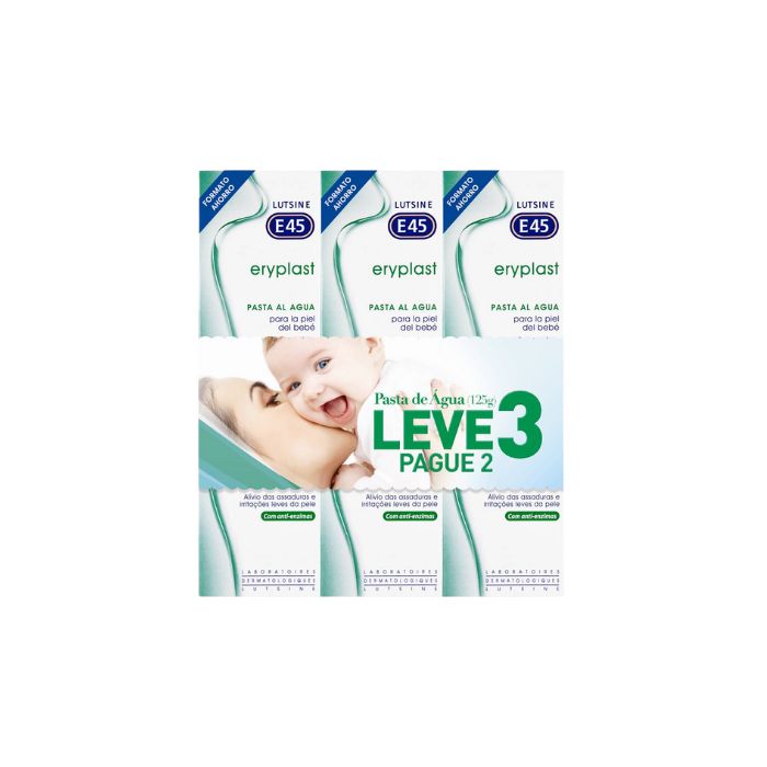 Lutsine E45 Eryplast Pasta de Água 125g x 3 unidades (oferta de 3ª embalagem)