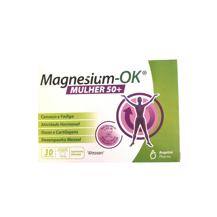 MAGNESIUM OK 50+ MULHER 30 COMP – Farma 1para1
