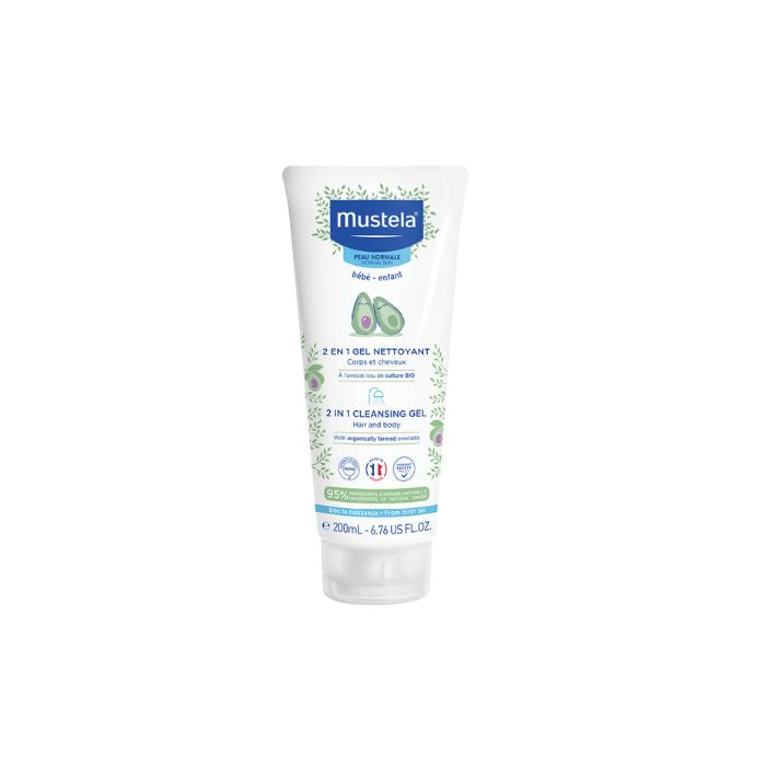 Mustela Pele Normal 2 em 1 Gel Lavante de Corpo e Cabelo, 200 ml