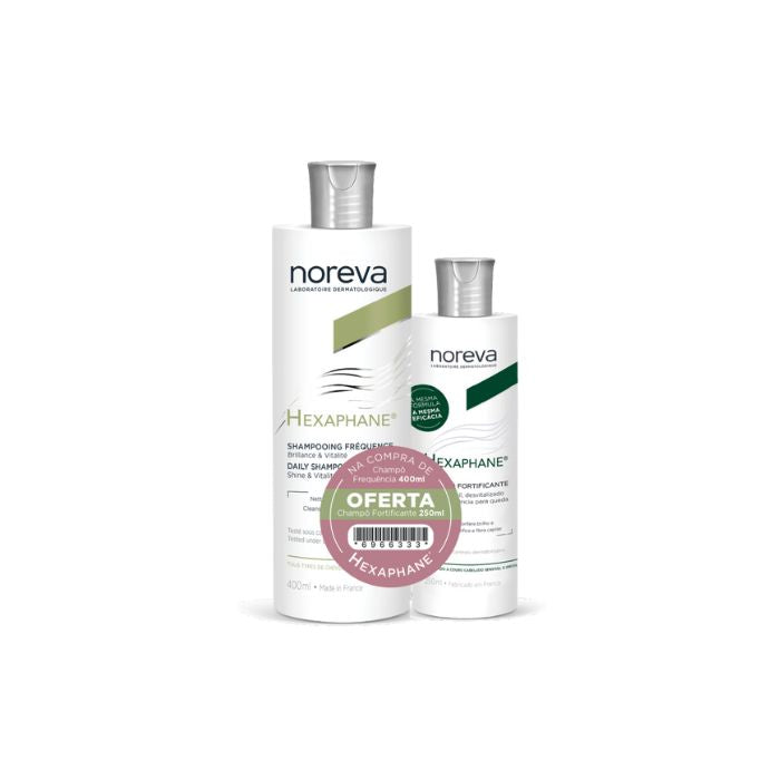 Noreva Hexaphane Champô Frequente, 400 ml + Oferta Champô Fortificante, 250 ml