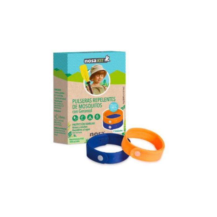 Nosa Kit Pulseiras Aromáticas Azul e Laranja, 2 Unidades