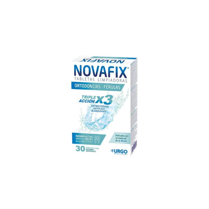 Novafix 3 em 1 Pastilhas de Limpeza Aparelhos e Goteiras, 30 Pastilhas
