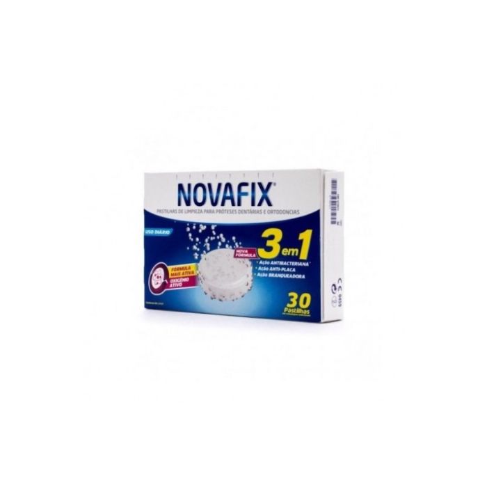 Novafix 3 em 1 Pastilhas de Limpeza Efervescentes , 30 Pastilhas