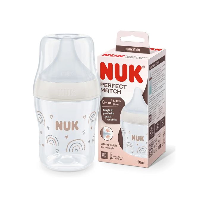 Nuk Biberão Perfect Match Rainbow +0M, 150 ml