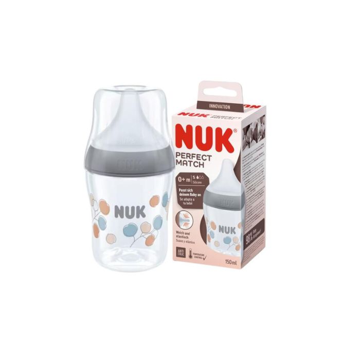 NUK Biberão Perfect Match Balões Silicone 0+, 150 ml
