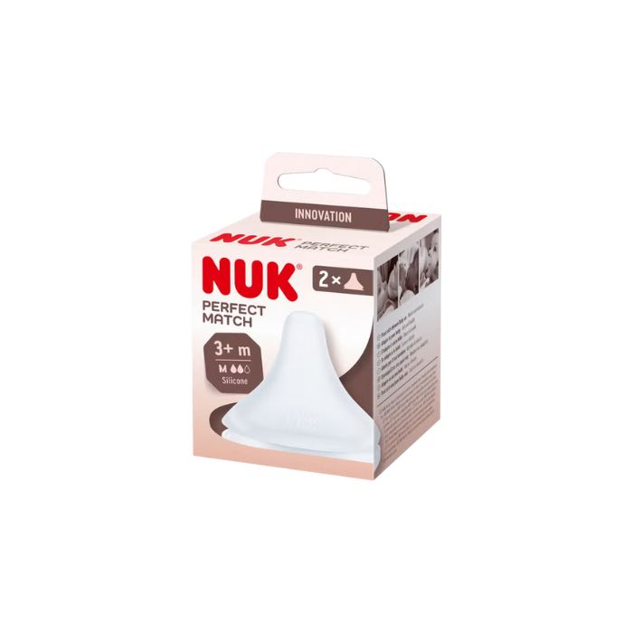 Nuk Tetina Perfect Match Silicone +3M, 2x