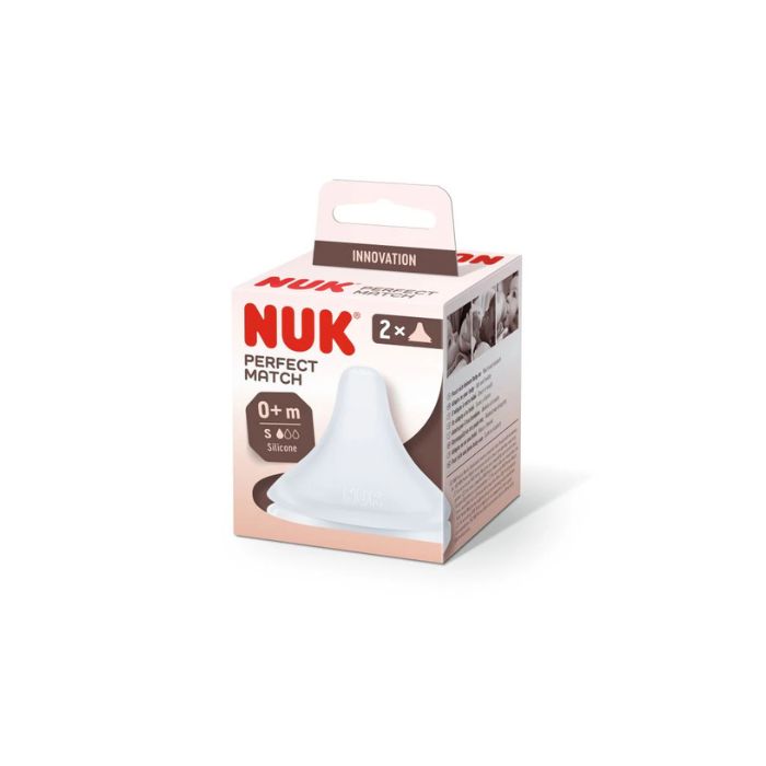 Nuk Tetina Perfect Match Silicone +0M, 2x
