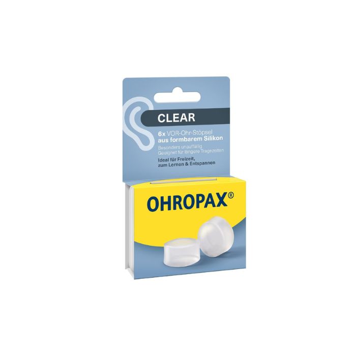 Ohropax Clear Tampões Auriculares Silicone Moldável, x6