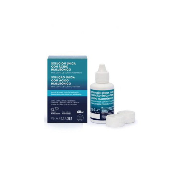 Pharmaset Solução única com Ácido Hialurónico para Lentes de Contacto, 60 ml