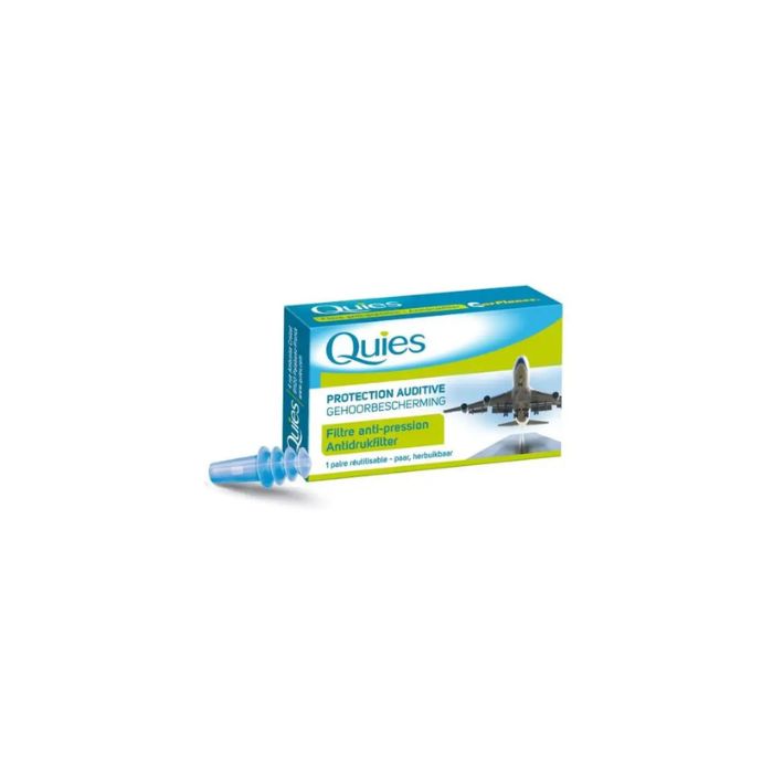 Quies Proteções Auditivas Tampão Auricular Avião Anti-Press, 2 Unid