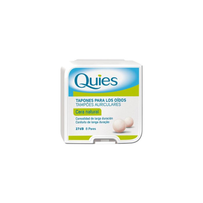 Quies Proteções Auditivas Tampão Auricular Cera Natural, 16 Tampões