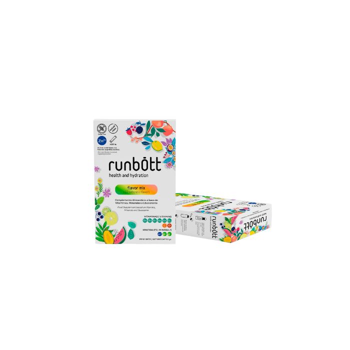 Runbott Hidratação e Sáude Saquetas Multivitamínicas Mix, 10 Saquetas