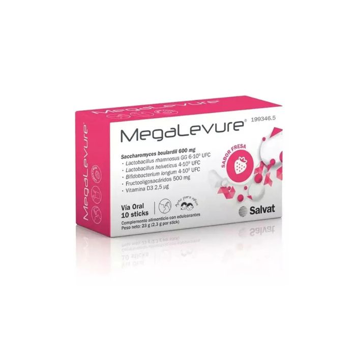 Salvat Megalevure Morango, 10 Sticks