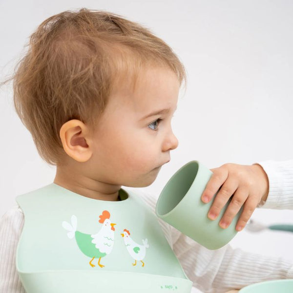 Saro Babete de Silicone 'Party' Verde