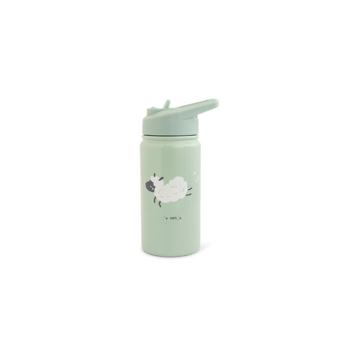 Saro Garrafa Térmica com Palha Verde Ovelha