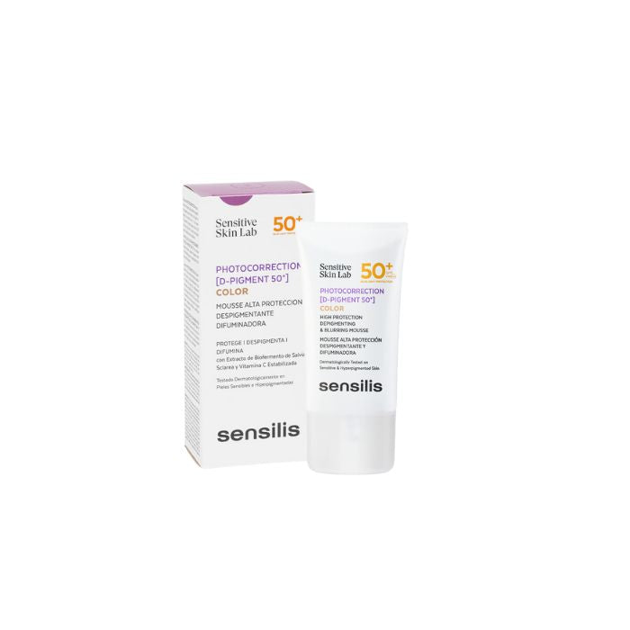 Sensilis Photocorrection D-Pigment 50+ Mousse Despigmentante com Cor SPF50+, 40 ml