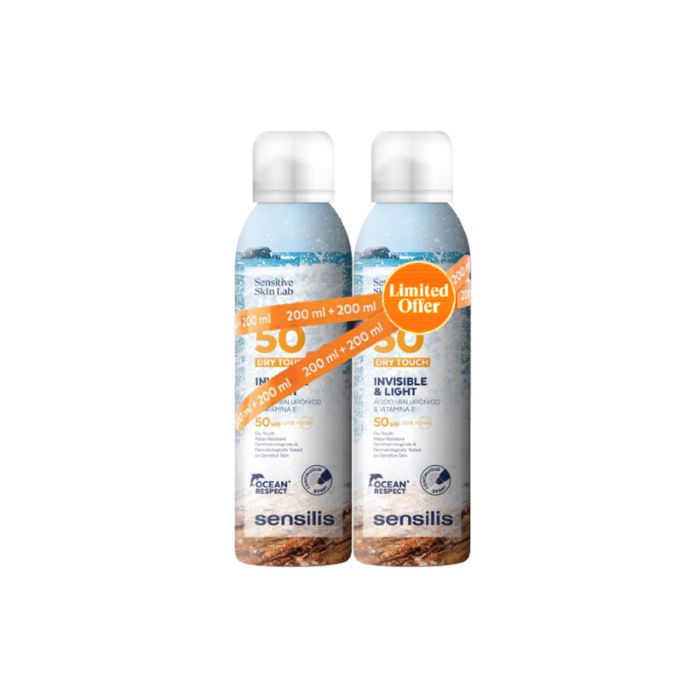 Sensilis Solar Promo Duo Spray Corpo Toque Seco SPF50, 2 x 200 ml