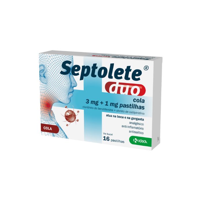 Septolete Duo Cola 3mg+1mg, 16 Pastilhas